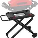 Portable Grill Cart for Weber Q100 Q1000 Q120 Q1200 Q200 Q2000 Q2200 Series Grills, BBQ Folding Grill Stand for Q1400 Q2400 Electric Grills, Grill Table Replace for Weber Q Portable Cart