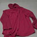 SHEWIN Oversized Sweatshirt for Women Loose Fit Casual Long Sleeve Button Hooded Sweatshirts Hoodies with Pocket (Large, Rose Red)