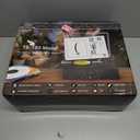 VinylsLink Record Player with Built-in Speakers, Belt-Driven Turntable Support 3-Speed, FM Radio and Bluetooth Receiving, RCA Line Out & AUX in, USB Recording and Auto Stop, Black