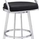 Saturn Bar Stool, 26" Counter Height, Black