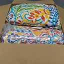 LVTXIII Outdoor/Indoor Tufted Seat Cushion, Decorative Wicker Chair Pads All Weather Seat Cushion Sets for Patio Garden Home Office Furniture, 19”x19”x4”, Round Back, Pack of 2, Paisley Multi