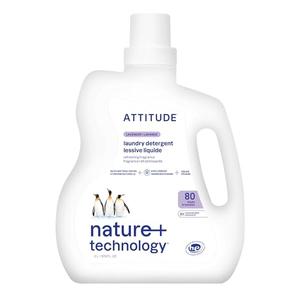 ATTITUDE Liquid Laundry Detergent, EWG Verified, HE Compatible, Plant-Based & Vegan, Natural Laundry Soap, Lavender Scent, 80 Loads, 67.6 Fl Oz