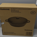 Dutch Oven Pot with Lid – Non Stick Dutch Oven for Sourdough Bread Baking – Cast Aluminum Cooking Pot – Oven Safe Stock Pot – 5.5-Quart, 12 Inch, Gray – by Nuovva