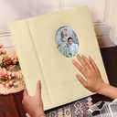 Photo Album Can Hold 3X5 4X6 5X7 6X8 8X10 Photos, Self Adhesive Magnetic DIY Scrapbook Albums (Beige, Large)