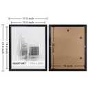 HEART ART 16x20 Frames Set of 4,Picture Frames 16x20 For Posters Without Mat,Wall Gallery Photo Frames,Black