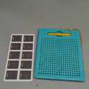 Magnetic Drawing Board for Kids & Toddlers with Beads and Magnet Stylus Pen - Magnetic Tablet Toy for Airplane & Car Ride Activities for Kids (Square Blue)