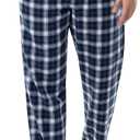 Fruit of the Loom Men's Soft Flannel Pajama Lounge Sleep Pant (Large, Navy Plaid)