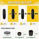 4.80/4.00-8 Pneumatic Tires, 16" Wheelbarrow Tire and Wheel 400LB Capacity, with 5/8" & 3/4" Bushing Kit, 3"-4''-6''-7" Adjustable Hub, for Garden Cart, Utility Carts, Trailers, Hand Trucks, 2 Pack