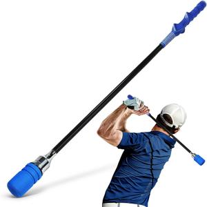 Golf Swing Trainer, Click Stick Golf Swing Training Aid for Inertia & Swing Rhythm Practice, Weighted Golf Trainer with Comfort Grip Helps Enhance Strength & Maintain Good Grip Habits, Blue Golf Swing Trainer, Click Stick Golf Swing Training Aid for Inertia & Swing Rhythm Practice, Weighted Golf Trainer with Comfort Grip Helps Enhance Strength & Maintain Good Grip Habits, Blue