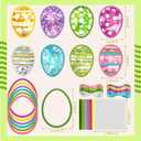 Motipuns 32 Pcs Easter Suncatchers Craft Bunny Egg Ornaments Easter Craft Kit Stained Glass Tissue Paper Bulk Spring Window DIY Art Gift for Home Creative Activities Party Decoration(Vivid)
