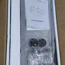 Tribesigns 71 inch Executive Desk, L Shaped Desk with Cabinet Storage, Executive Office Desk with Shelves, Business Furniture Workstation for Home Office, Brown and Black