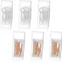 6 Pcs Cotton Swab Holder for Travel Portable Small Dental Floss Picks Case Clear Plastic Buds Storage Containers Box with Dustproof Lid for Ear Cosmetics Makeup Remover Nail Polish Remover