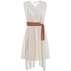 The Force Awakens Adult Rey Costume Chewbacca Rhinestone Costume Princess Leia Costume adults costumes (Small, White)
