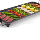 Electric Griddle Grill, Family Indoor BBQ, waterproof Smokeless Coated Non-Stick Griddle Pan, 5-Level Control with Adjustab le Temperature, for Camping Indoor Outdoor Parties (68CM*28CM)