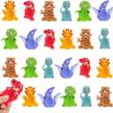 24Pack Dinosaur Sensory Fidget Stress Toys for Kids Classroom, Autism Calming Special Education Must Haves Travel Essentials, Valentine's Day Cards Gifts for Party Favors Class Birthday 3 5 7 Boy Girl