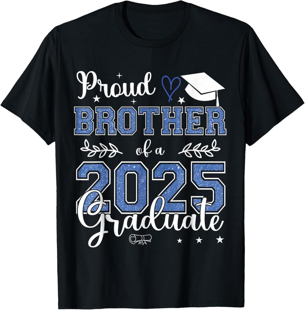 Senior 2025 Proud Brother Of A Class Of 2025 Graduate T-Shirt 2XL