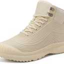 Snow Boots for Women Waterproof Shoes Ankle Fur Lined Booties Warm Insulated Winter Lightweight Shoes (10, White)