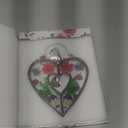 KY&BOSAM Heart Suncatcher Stained Glass Suncatchers in Loving Memory Memorial for Loss of Loved One Unique Sympathy Gift Real Pressed Dried Flower Bereavement Grief for Loss of Mom Grandma Decor