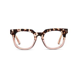 Peepers by PeeperSpecs Oprah's Favorite Women's Showbiz Oversized Blue Light Blocking Reading Glasses - Gray Tortoise/Pink +2.50