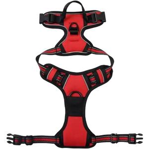 Dog Collar Reflective Nylon Dog Harness, Vest-Style Dog Leash for Medium and Large Dogs
