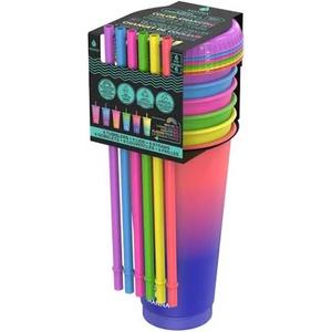 Manna 6 Pack Reusable & Eco-Friendly Color-Changong Tumblers Set