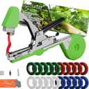 Plant Tying Machine,Plant Tapener,Tape Gun,Garden Vine Tying Tape with 20 Rolls and 10000pcs Staples,Vineyard Tool Garden Tools for Grapes, Raspberries, Tomatoes and Vining Vegetables etc