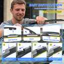 Windshield Wipers,26"+18" Front Wiper with 16" Rear Wiper Blade Sets Compatible with Subaru Outback 2020-2024,Automotive Replacement Windshield Wiper Blade (Pack Of 3)