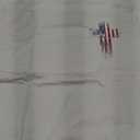 American USA Flag Christian Cross T-Shirt Silver Gray Large