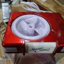 Nostalgia Snow Cone Shaved Ice Machine - Retro Table-Top Slushie Machine Makes 20 Icy Treats - Includes 2 Reusable Plastic Cups & Ice Scoop - Retro Red