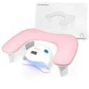 Arm Rest for Nails Tech - U-shaped Manicure Nail Hand Rest Pillow Cushion, Big Microfiber Leather Nail Arm Rest Stand for Acrylic Nail Art Tech (Pink)