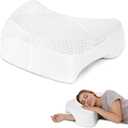 Side Sleeper Pillow with Arm Hole, Shoulder Relief System, Newly Upgrade Arm Pillow for Neck and Shoulder Pain, Premium Memory Foam, Suitable for Side, Back and Stomach Sleepers - White