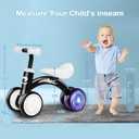 Gamfeiny Colorful Lighting Baby Balance Bike Toys for 1 Year Old Boy Girl Gifts, 10-36 Month Toddler Balance Bike, No Pedal 4 Silence Wheels & Soft Seat First Riding on Toys, 1st Birthday Gifts