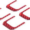 Car Makeup Vanity Mirror Visor Decorative Cover Trim for Chevrolet Corvette C8 Z06 2020-2025 Soft Carbon Fiber (Red Carbon Fiber)