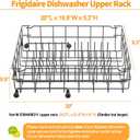 Upgraded 5304535380 Dishwasher Upper Rack Replacement Parts for Frigidaire Kenmore Dishwasher Rack FFCD2413US4A FBD2400KB12B Upper Dishrack Assembly Frigidaire Crosley Dishwasher Top Rack Rollers