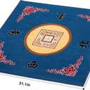 Yellow Mountain Imports Table Cover for Mahjong, Poker, Card Games, Board Games, Tile Game, and Dominoes - 31.1 Inches - Roll-up Gaming Mat with Carrying Bag
