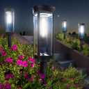 BITPOTT Bright Solar Pathway Lights Outdoor, 8 Pack Solar Garden Lights for Outside Waterproof IP65, Auto On/Off Outdoor Light for Yard Garden Lawn Walkway Driveway Landscape Lighting (Cool White)