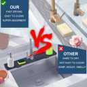 Faucet Mat for Kitchen Sink, 23.6"x 3.9" Fast Drying Diatomite Stone Sink Tray, Kitchen Sink Splash Guard, Water Absorbing Stone Tray for Sink, White