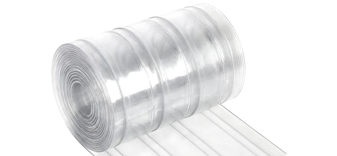Vinyl Strip Curtain PVC Replacement Strip Door Clear Plastic Strips Freezer Curtains for Dog House Door Flap, Winter, Commercial, Warehouse Door