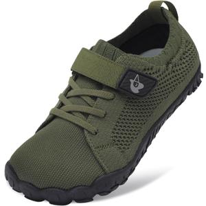 LeIsfIt Kids Girls Boys Shoes Wide Barefoot Shoes Kids Anti-Slip Sneakers Lightweight Hiking Sneakers for Toddler Little Big Kid (Green)