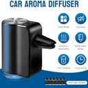 Featwell Car Air Freshener, Three Adjustable Modes Intelligent Car Aroma Diffuser, Rechargeable Car Aroma Diffuser, Black