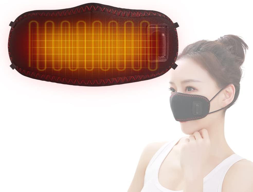 3D Therapy Heated Nose Cover, Winter Nose Warmer Hot Compress Nose Heating Pad for Stuffy Nose/Allergic Rhinitis, 3 Temperature Settings & Timer
