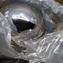 Glossy Chrome Silver Arc Floor Lamp with 12W LED Remote Dimming