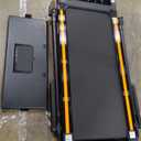 Walking Pad with 12% Incline, Under Desk Walking Pad Treadmill with Handle Bar & Removable Desk Workstation, 3 in 1 3.5HP Foldable Treadmill 300lbs Capacity for Home Office with Remote Control (Orange)