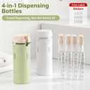 4 in 1 Travel Dispenser Bottle,4 Pack 30ML Travel Bottles for Toiletries, Leak Proof Travel Size Containers (White, OneSize)