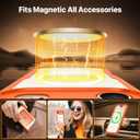 CENHUFO Magnetic Privacy for iPhone 17 Air Case [Compatible with Magsafe] Full Body Phone Case Built-in 9H Tempered Glass Privacy Screen Protector, Camera Protection Shockproof Bumper Cover -Orange