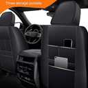 Seat Covers for Jeep Grand Cherokee 2022-2025 Full Set Waterproof Leather Custom Automotive Car Seat Covers Protector (5Seats,Black)