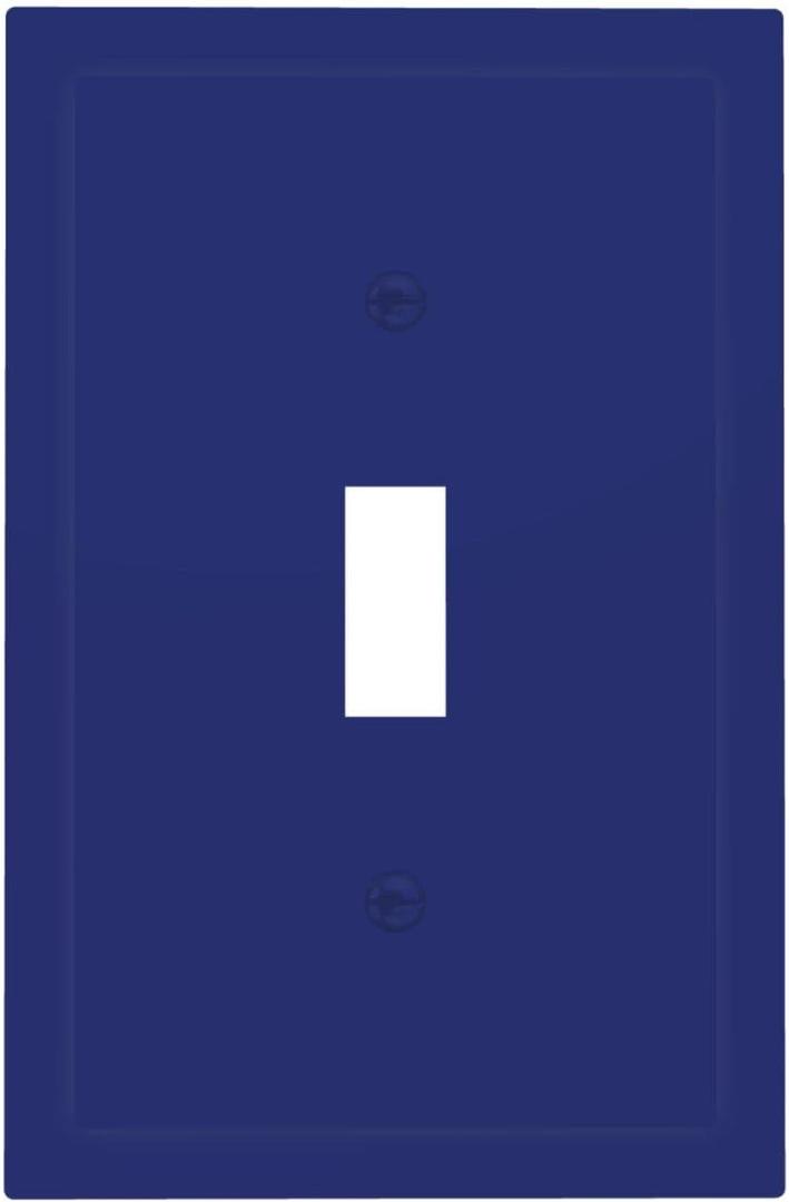 Blue Single Toggle Light Switch Plate Outlet Cover, Light Royal Blue Decorative One Device Wall Plate 1-Gang Electrical Switch Faceplate