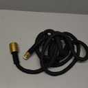 TITAN Flexible Garden Hose 10FT  Ultra Lightweight, Heavy Duty Water Hose with Brass Fittings & Jet Nozzle  Kink-Free, Non-Expanding, Durable Fabric Hose for Yard, Lawn, Car Wash, Outdoor Use (Black)