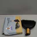 MR.SIGA Mini Dustpan and Brush Set, Portable Cleaning Brush and Dustpan Combo with Bamboo Handle, Black, 1 Set
