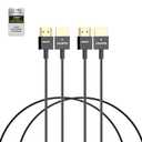 RUIPRO 8K Short HDMI Cable, Certified Ultra Thin HDMI 2.1 Cable 1.5FT 2 Pack, Ultra High Speed 48Gbps, Support 8K@60Hz 4K@120Hz, Dynamic HDR, eARC, Compatible with PS5/Xbox/Blu-ray/Projector
